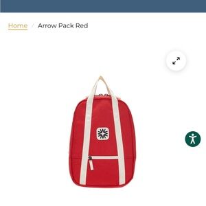 Walker Family Goods - Red & Blue Arrow Backpack with White Straps